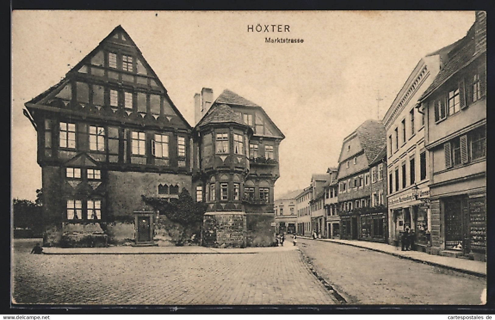 AK Höxter, Marktstrasse Mit Geschäften  - Höxter