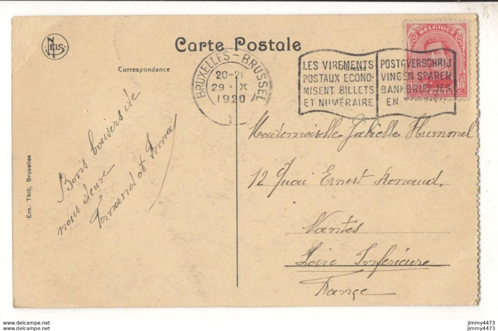 CPA - BRUXELLES En 1920 - Avenue Louise ( Bien Animée ) Ern. Thill - Nels - Avenues, Boulevards