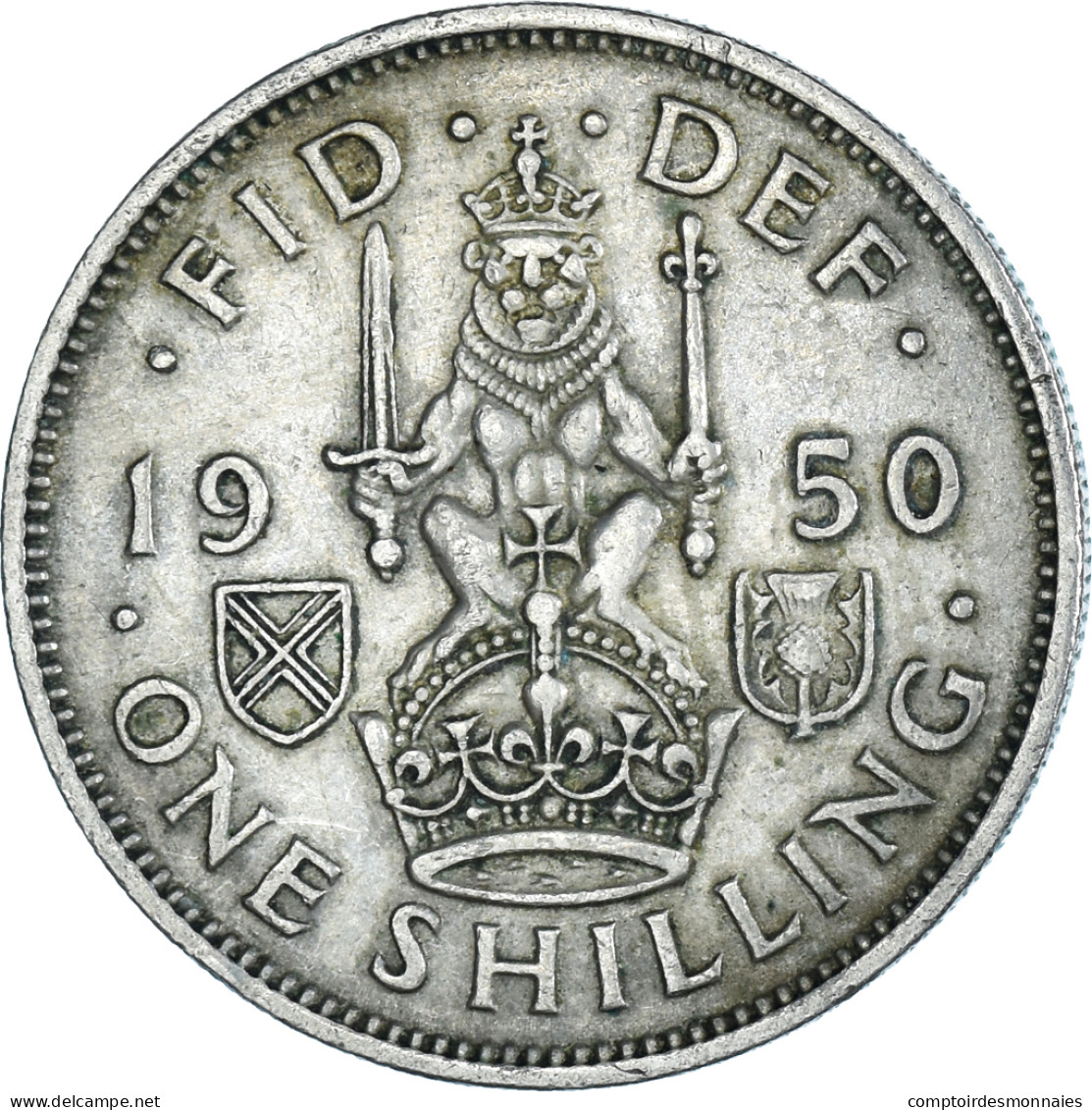 Monnaie, Grande-Bretagne, Shilling, 1950 - J. 1 Florin / 2 Shillings