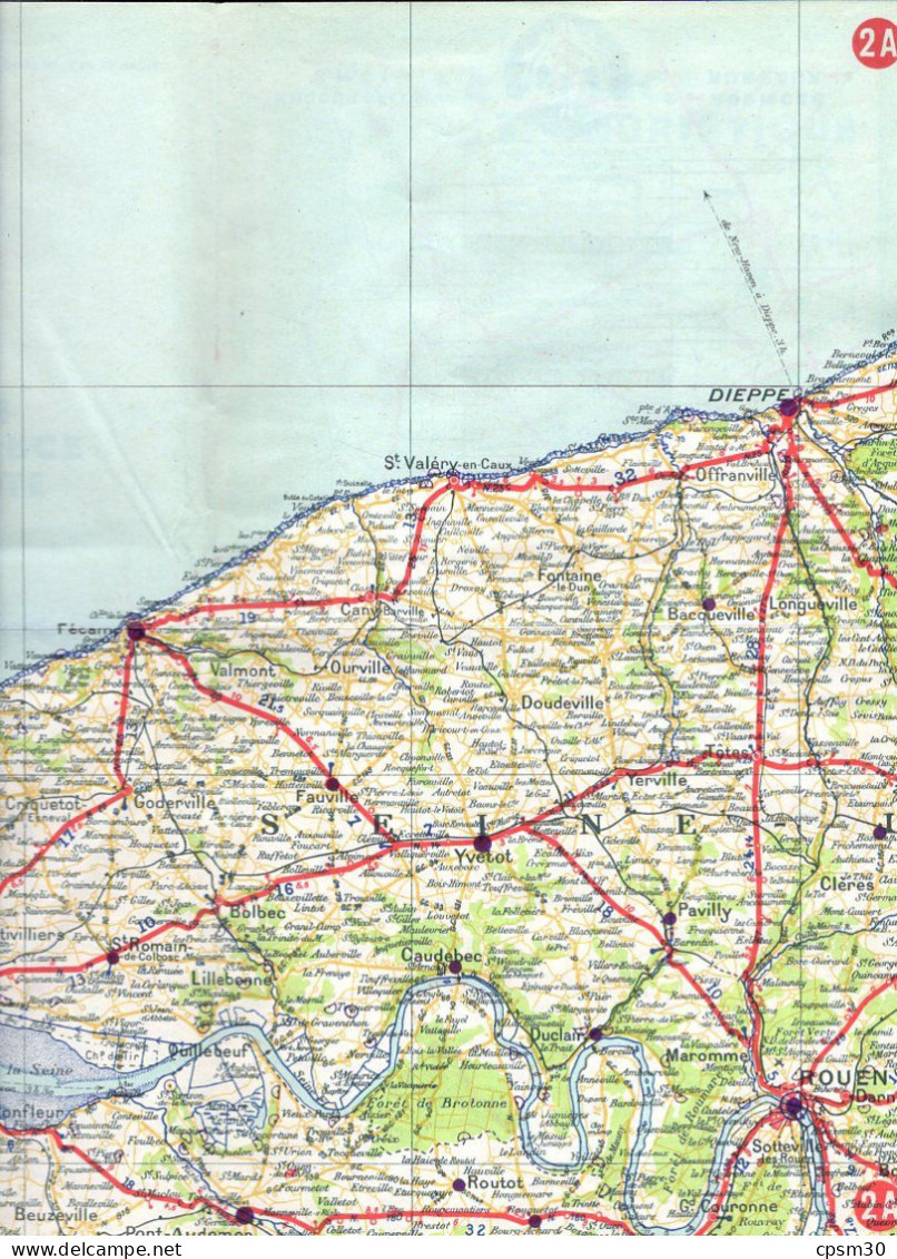 Carte Géographique Par La B.N.C.I. édition Blondel La Rougerie, Le Havre/Dieppe, Maastricht, Alençon, Montbard/Chaumon°6 - Strassenkarten