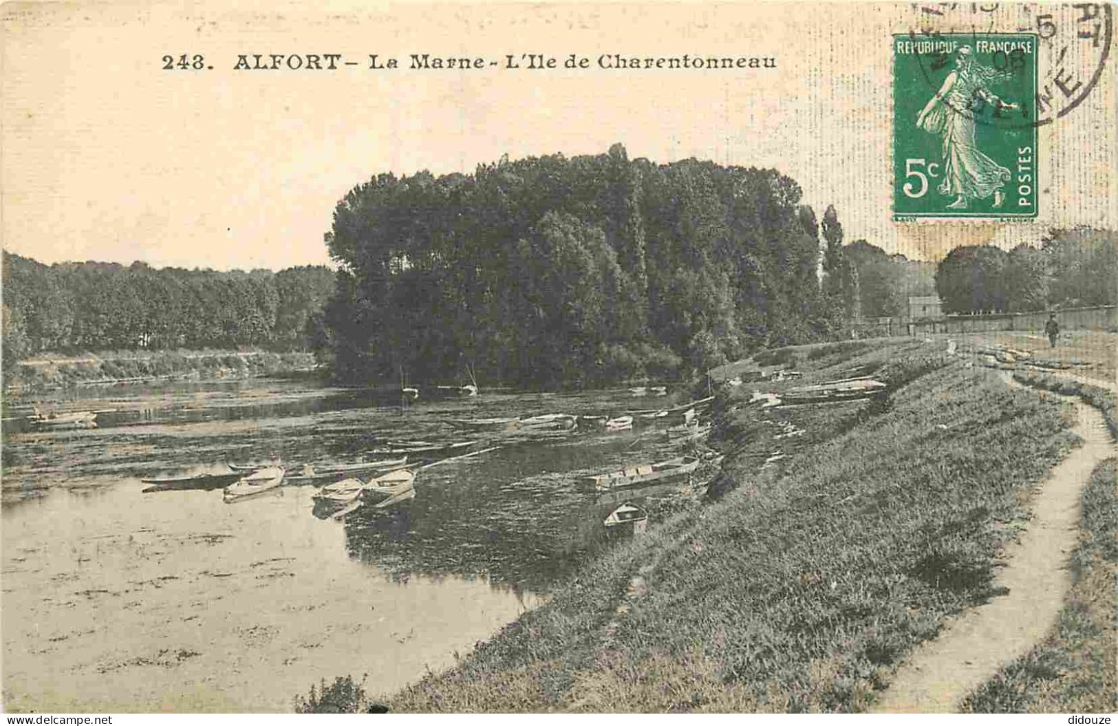 94 - Maisons Alfort - La Marne- L'Ile De Charentonneau - CPA - Oblitération Ronde De 1908 - Voir Scans Recto-Verso - Maisons Alfort