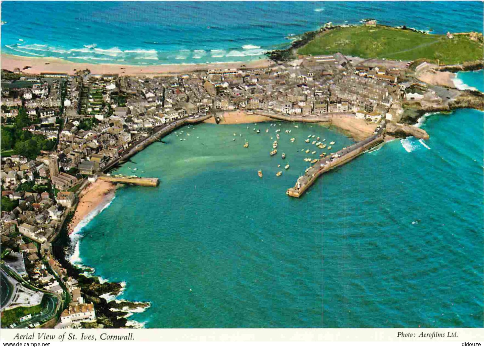 Angleterre - St Ives - Aerial View - Cornwall - Scilly Isles - England - Royaume Uni - UK - United Kingdom - CPM - Carte - St.Ives