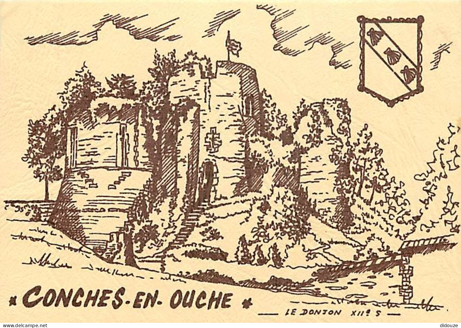 27 - Conches En Ouche - Le Donjon - Graphismes De France - Blasons - Art Dessin - Editions Les Productions P.M.C. Saint  - Conches-en-Ouche