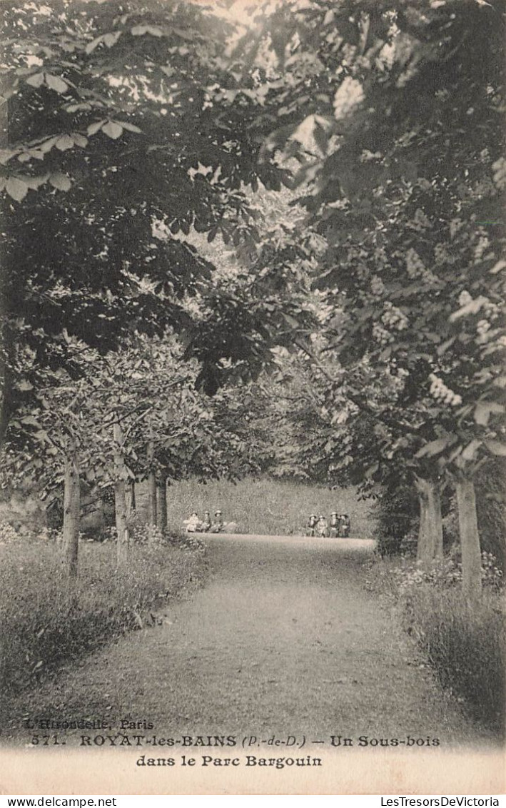 FRANCE - Royat Les Bains (P De D) - Un Sous Bois Dans Le Parc Bargouin - Animé - Une Allée - Carte Postale Ancienne - Royat