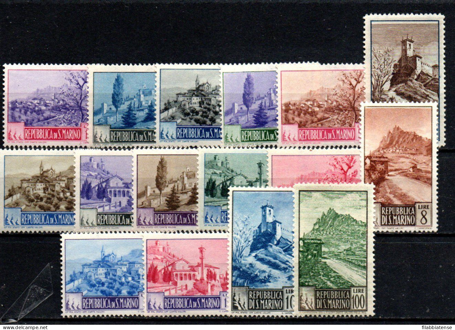 1949 - San Marino 342/55 Paesaggi   ++++++ - Unused Stamps