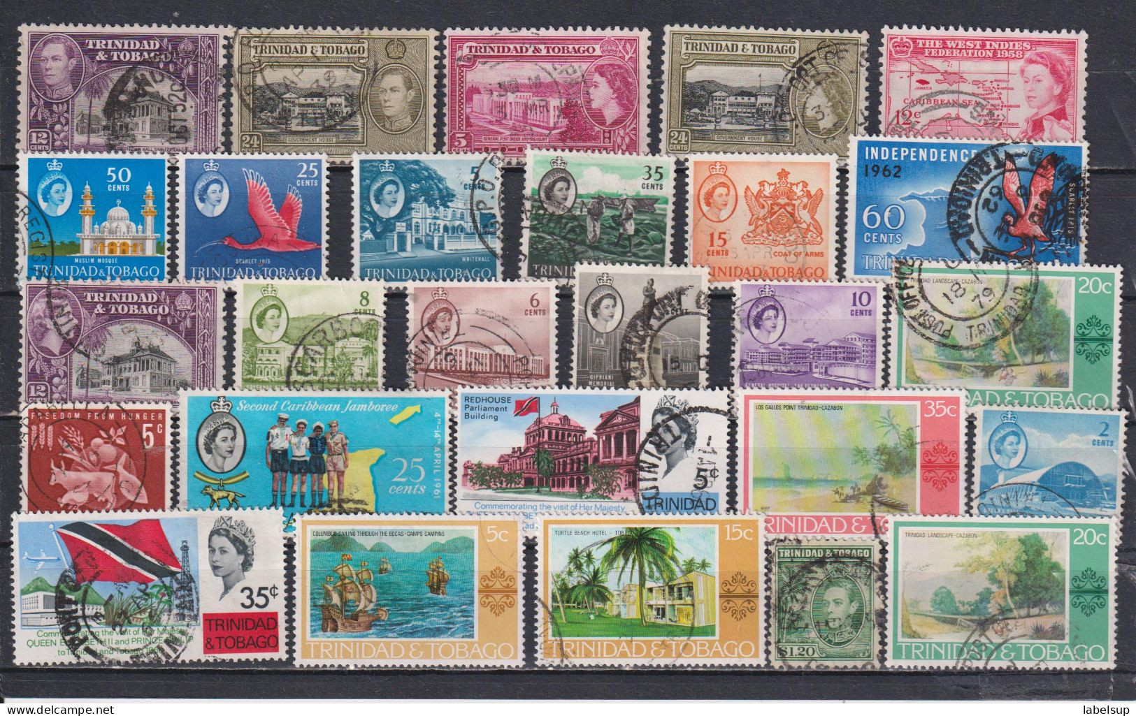 Lot De Timbres Oblitérés De Trinité Années Diverses - Trinidad En Tobago (...-1961)