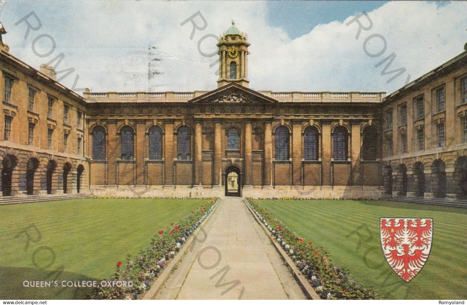 CARTOLINA  C7 OXFORD,OXFORDSHIRE,INGHILTERRA,REGNO UNITO-QUEEN'S COLLEGE-FORMATO PICCOLO-VIAGGIATA 1970 - Oxford