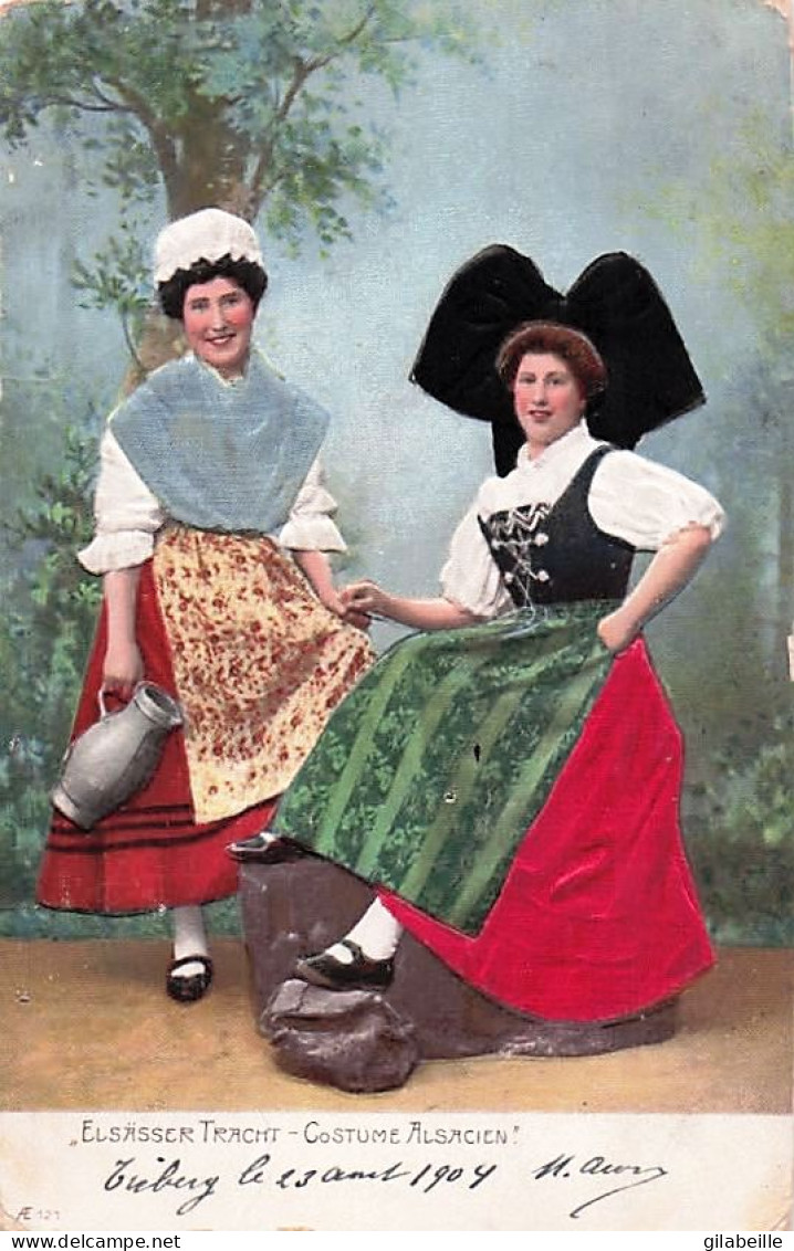 ALSACE -  Costume Alsacien - Elsasser Tracht - Lot 3 Cartes Gauffrées - Alsace