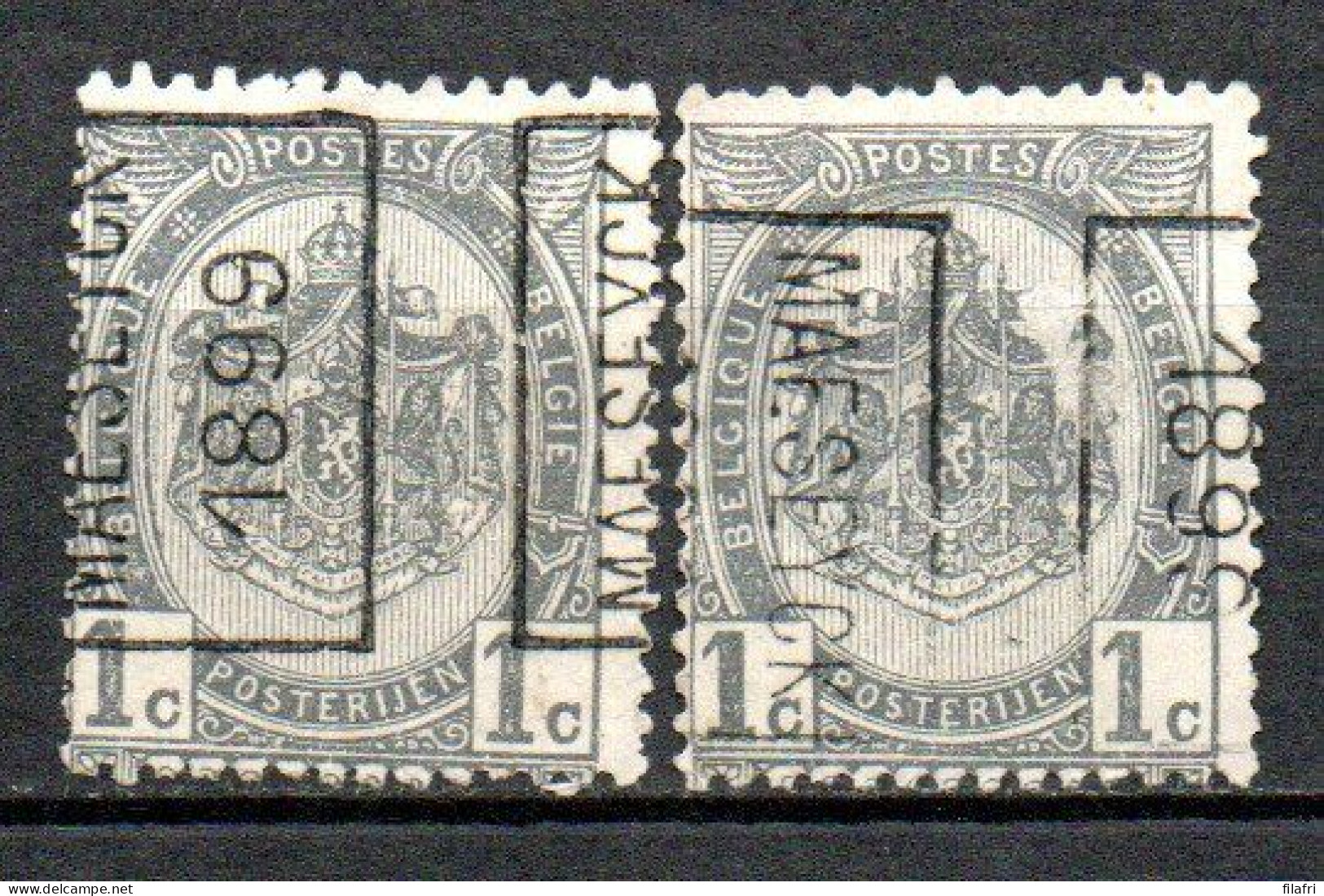 221 Voorafstempeling Op Nr 53 - MAESEYCK 1899 - Positie A & B - Roller Precancels 1894-99