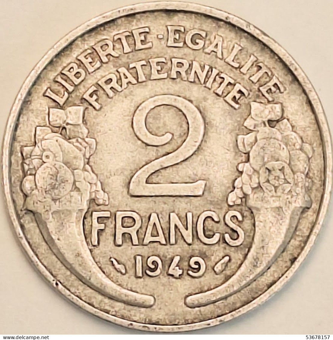 France - 2 Francs 1949, KM# 886a.1 (#4110) - 2 Francs