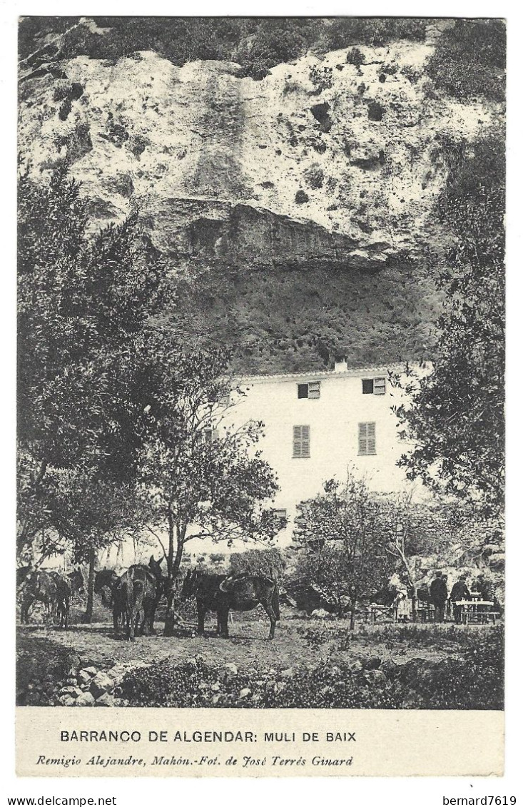 Espagne - Barranco  De Algendar  - Muli De Baix - Menorca