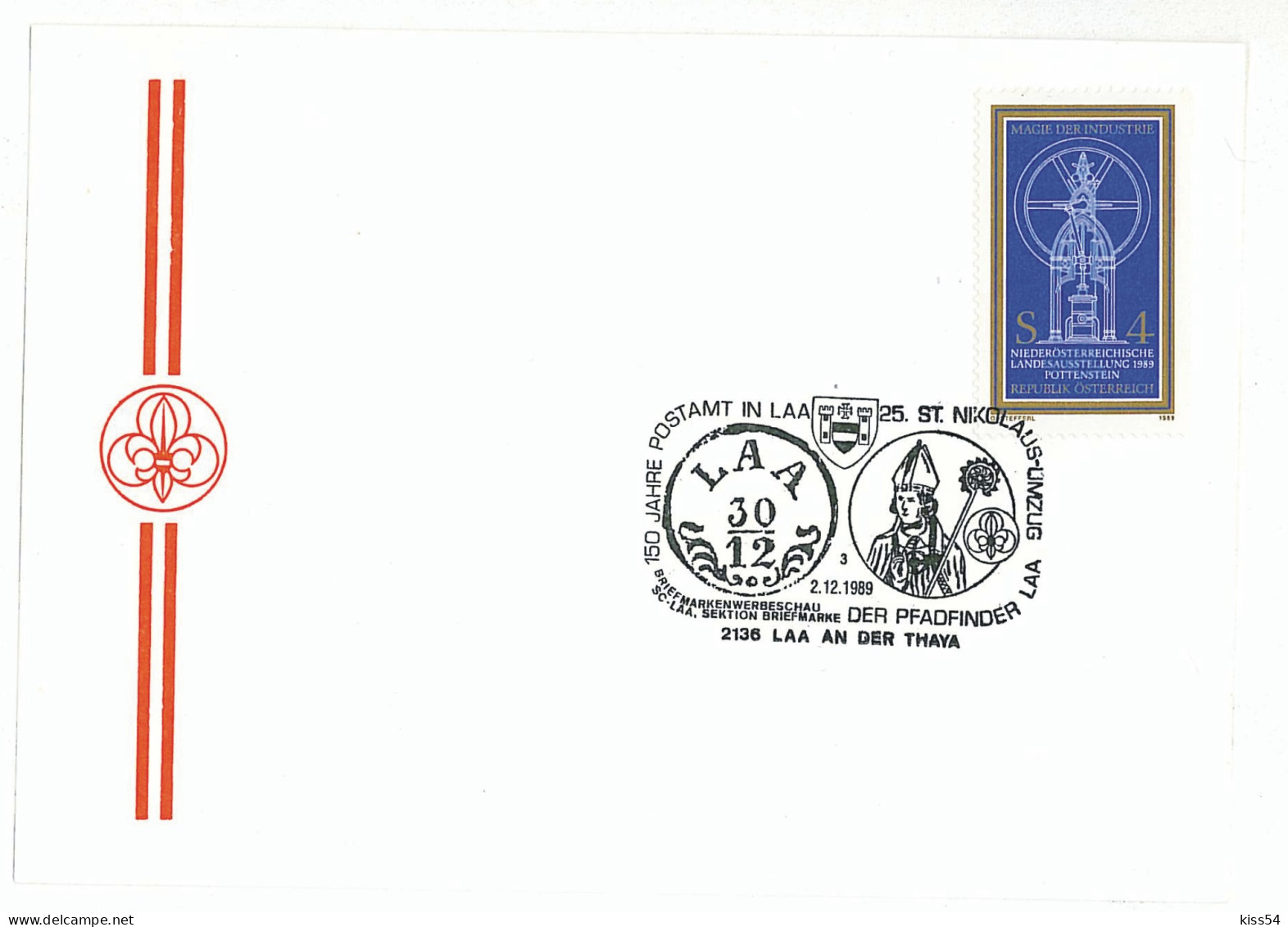 SC 47 - 769 AUSTRIA, Scout - Cover - Used - 1989 - Covers & Documents