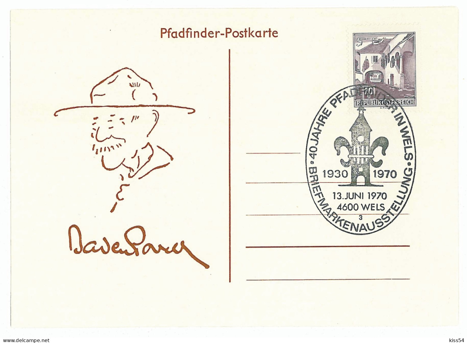 SC 47 - 1003 AUSTRIA, Scout - Cover - Used - 1970 - Lettres & Documents
