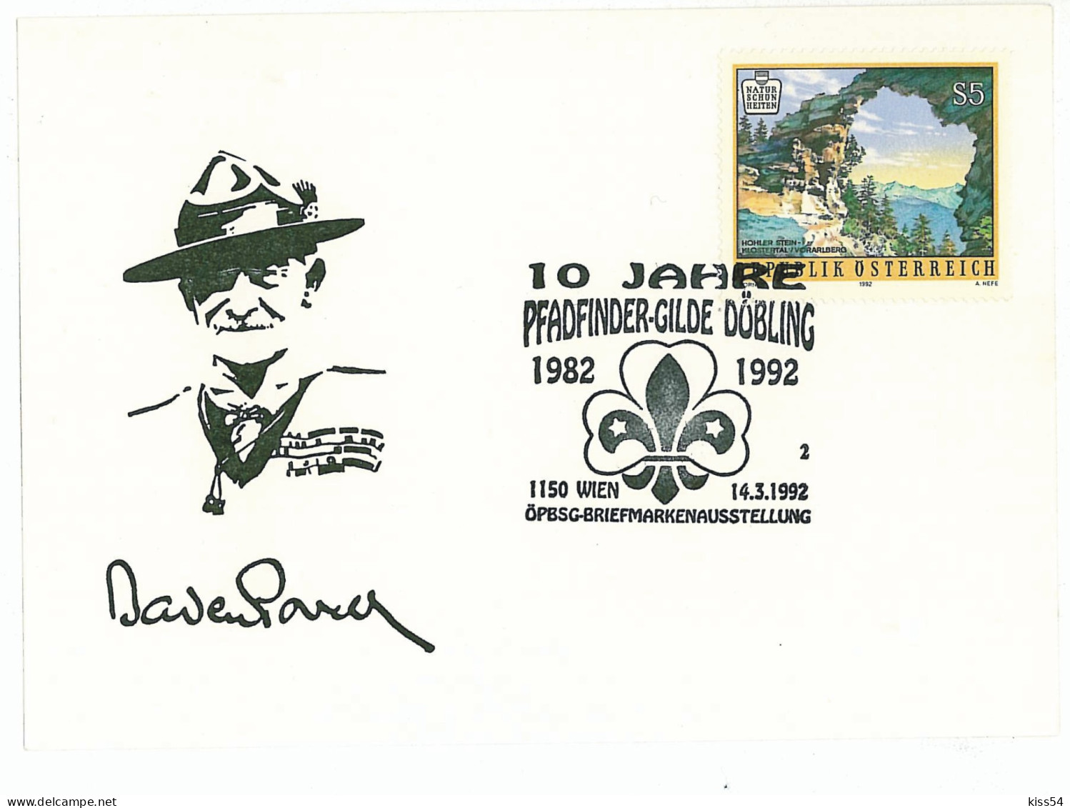 SC 47 - 781 AUSTRIA, Scout - Cover - Used - 1992 - Covers & Documents