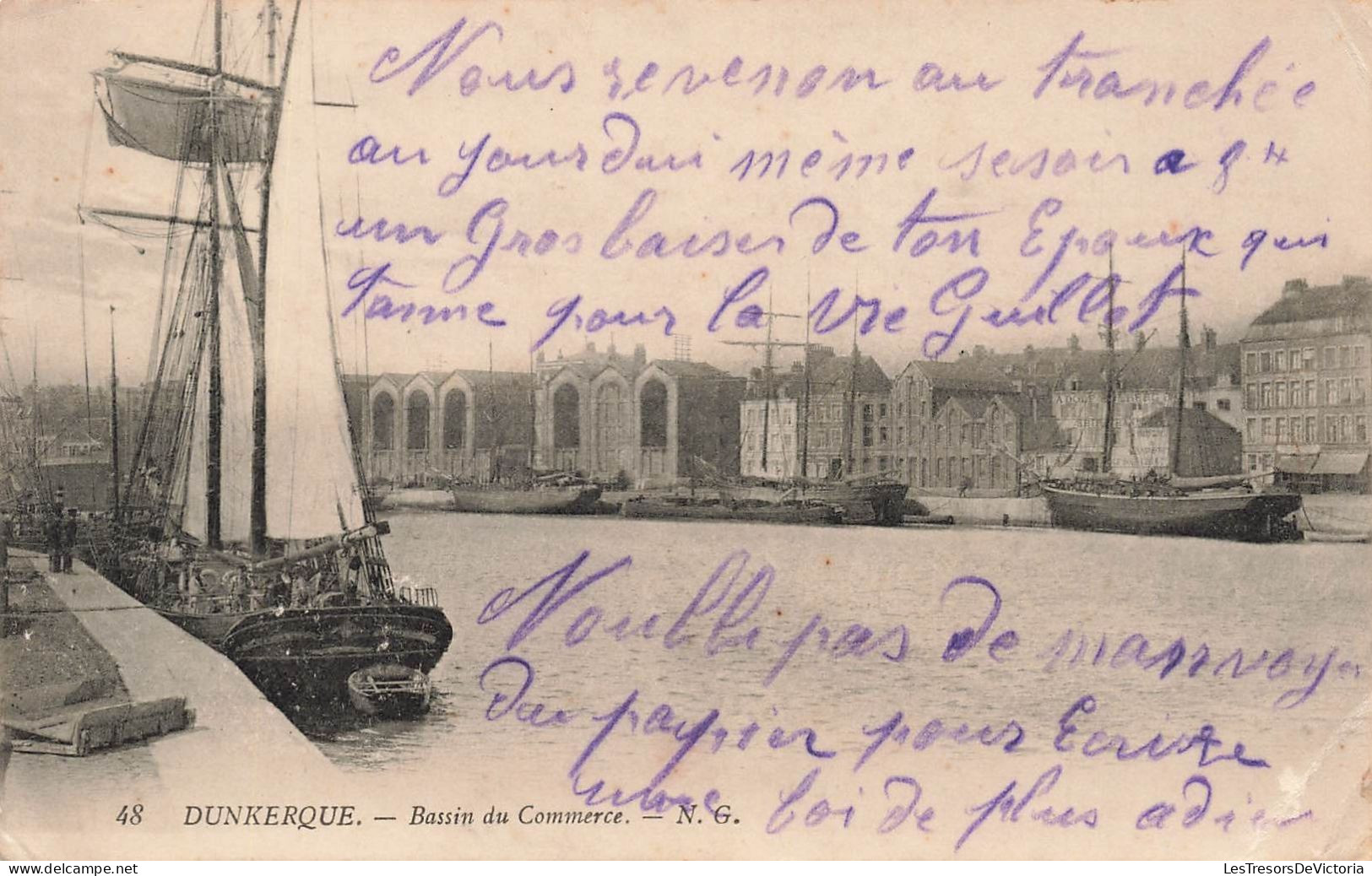 FRANCE - Dunkerque - Bassin Du Commerce - N.G - Carte Postale Ancienne - Dunkerque