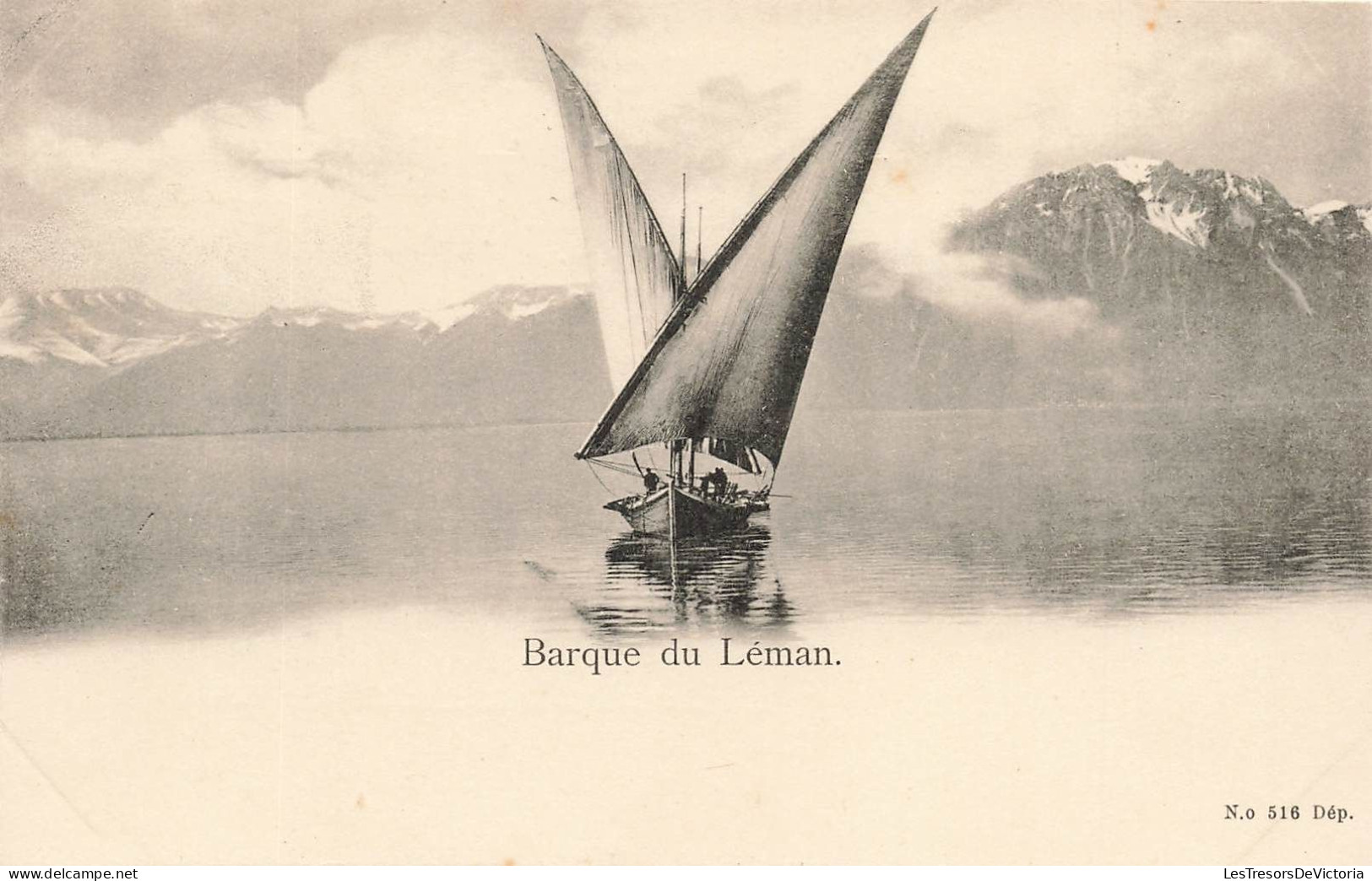 TRANSPORTS - Bateau - Barque Du Léman - Carte Postale Ancienne - Autres & Non Classés