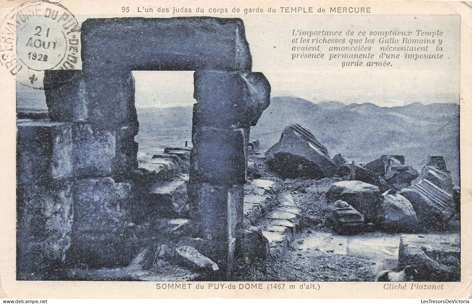 FRANCE - Sommet Du Puy De Dôme (1467 M D'Alt) - Cliché Plazanet - Des Ruines - Rochers - Carte Postale Ancienne - Other & Unclassified