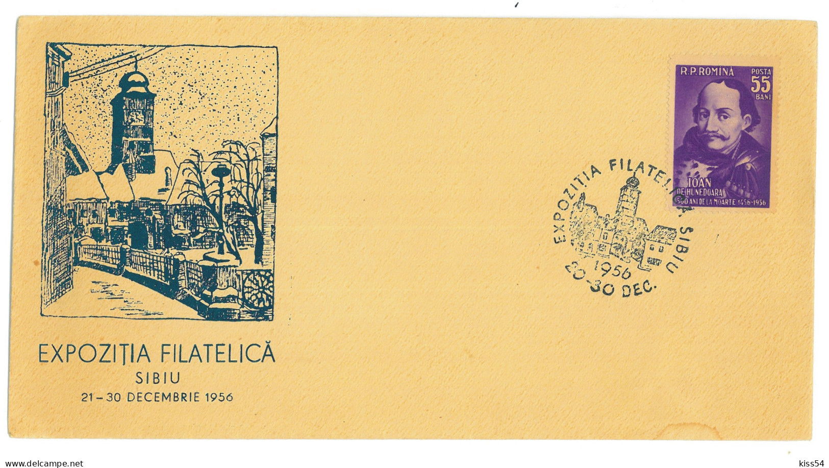 CV 18 - 3208 SIBIU, Expozitia Filatelica, Special Cancellation, Romania - Cover - Used - 1956 - Briefe U. Dokumente