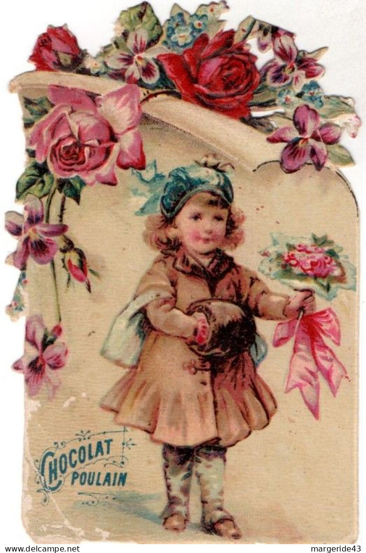 CHROMOS POULAIN FILLETTE ET SON BOUQUET - Suchard