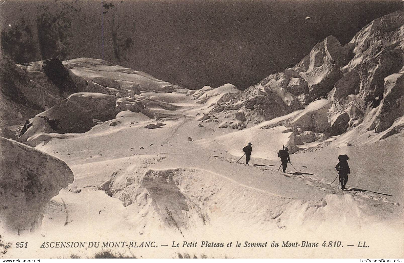 FRANCE - Ascension Du Mont Blanc - Le Petit Plateau Et Le Sommet Du Mont Blanc - LL - Animé - Carte Postale Ancienne - Chamonix-Mont-Blanc