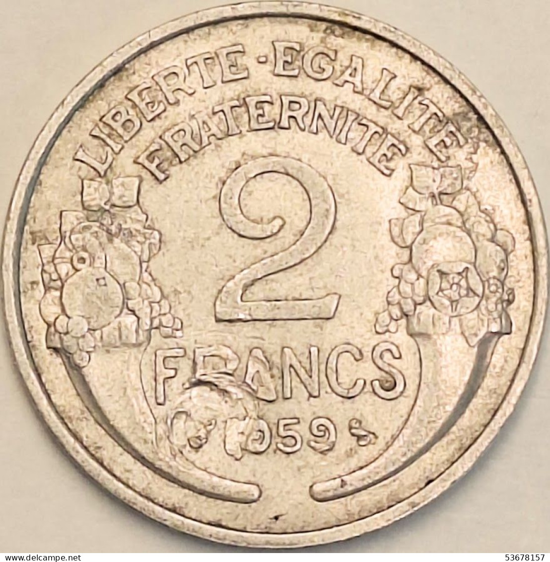 France - 2 Francs 1959, KM# 886a.1 (#4112) - 2 Francs