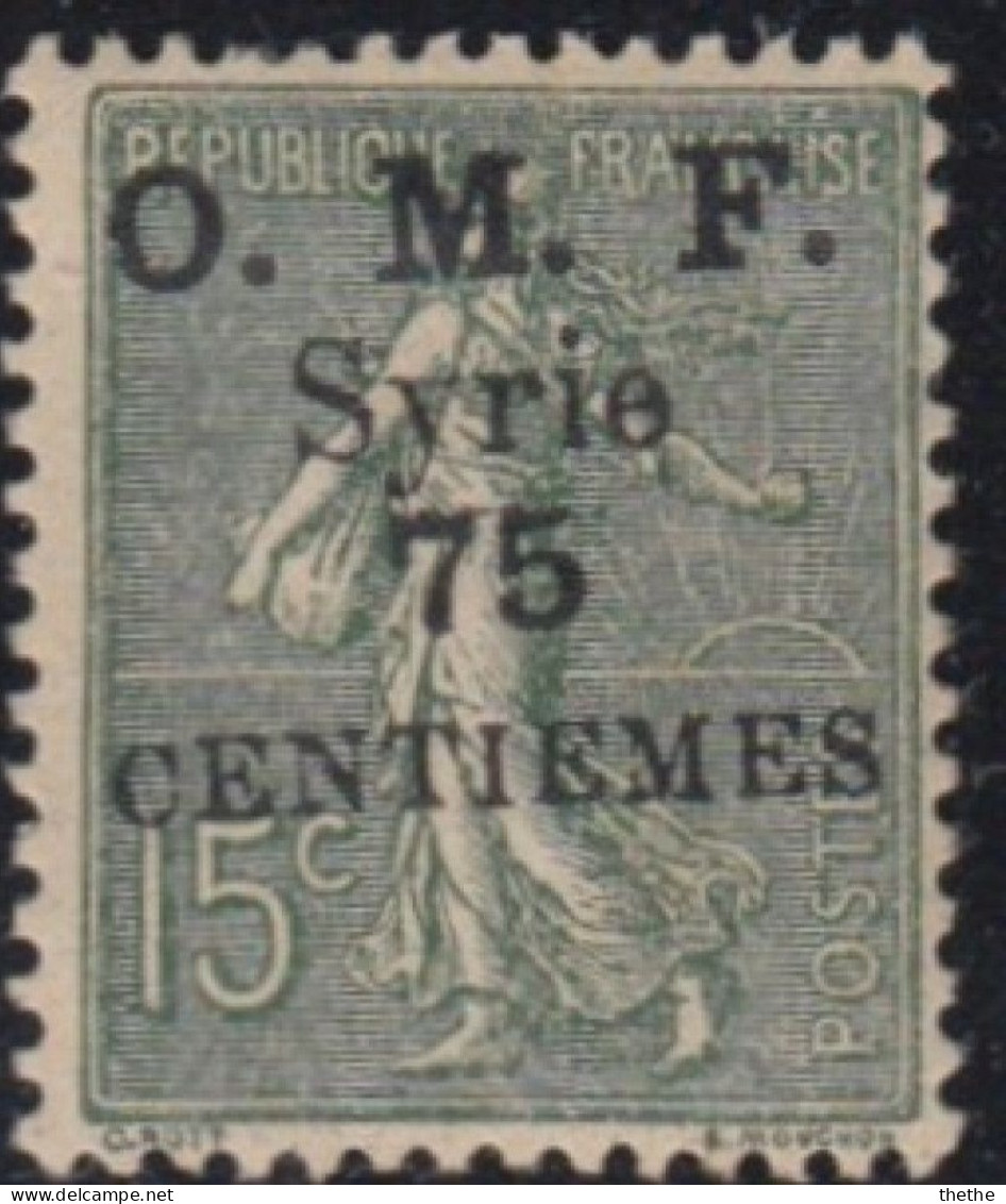 SYRIE - Timbre De France Surchargé Avec Valeur En Monnaie Syrienne, Valeur En Centiémes - Unused Stamps