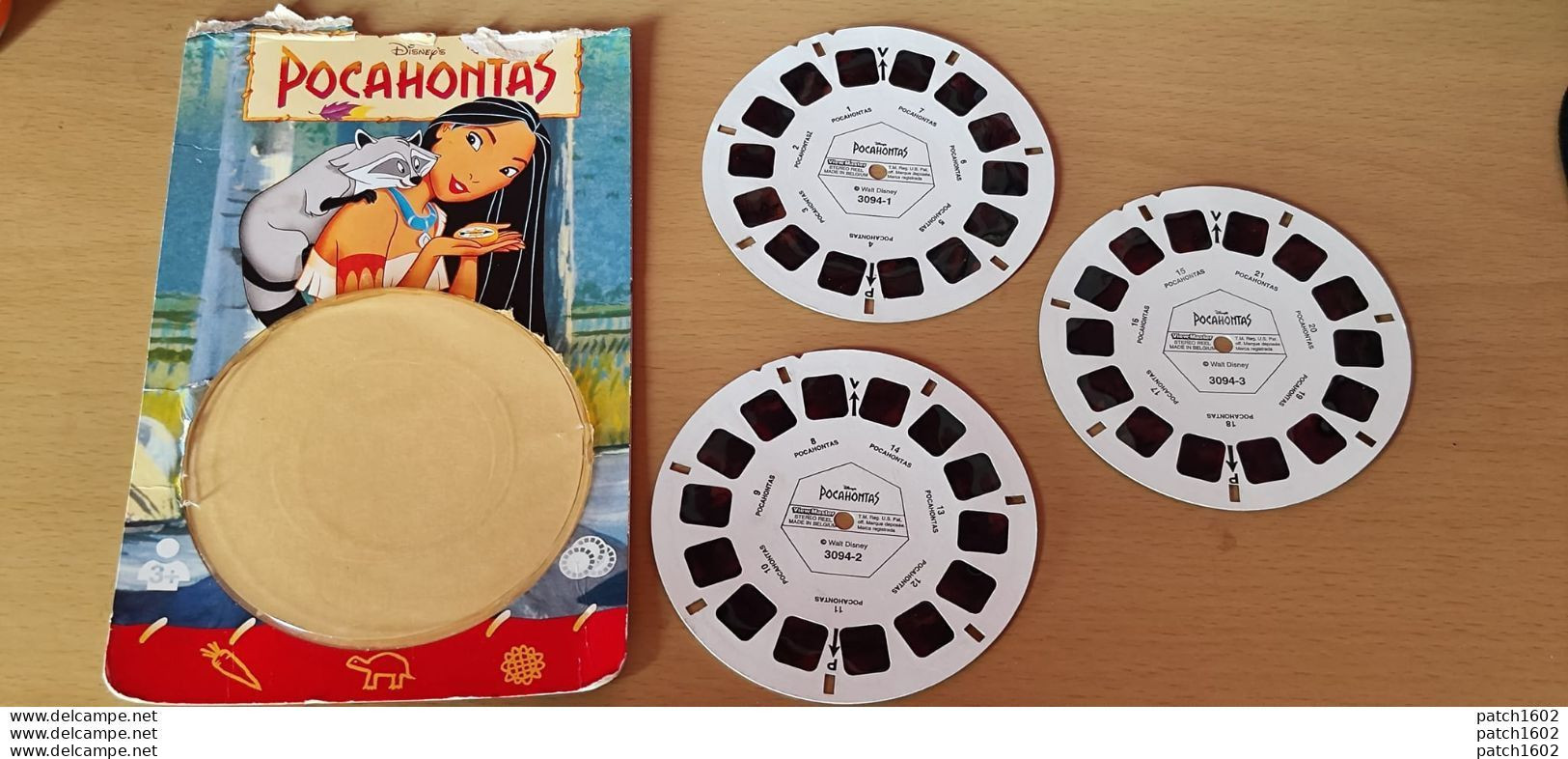 VIEW-MASTER Vintage : Sawyers View-master - Made In Belgium +Pocahontas +Rin-tin-tin - Stereoscoopen