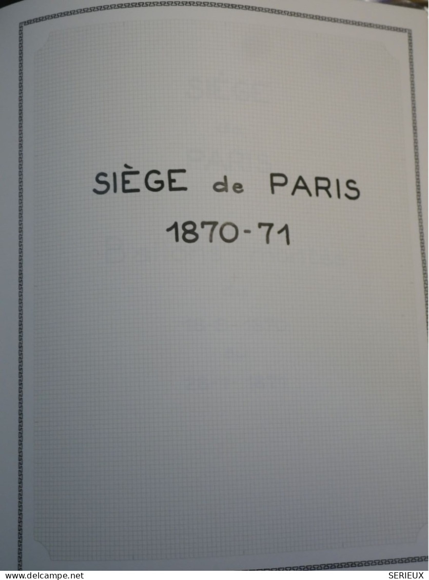 DM 16 FRANCE BELLE LETTRE RARE 1870 TENTATIVE ENTREE  A PARIS SIEGE DEPUIS RENNES + VU BEHR .DISPERSION COLLECTION++ - 1849-1876: Classic Period