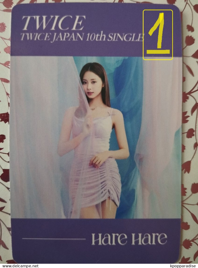 Photocard K POP Au Choix  TWICE Hare Hare Japan 10th Single Tzuyu - Objets Dérivés