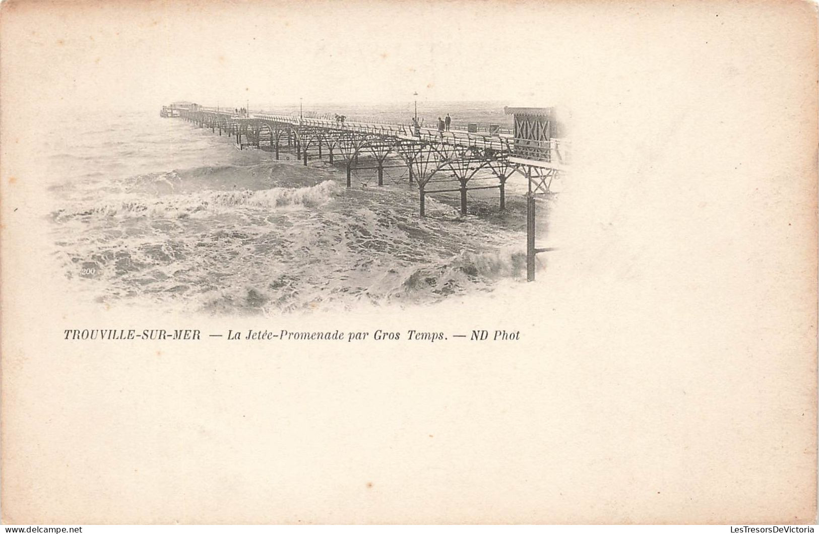 FRANCE - Trouville Sur Mer - La Jetée Promenade Par Gros Temps - ND Phot - Carte Postale Ancienne - Trouville