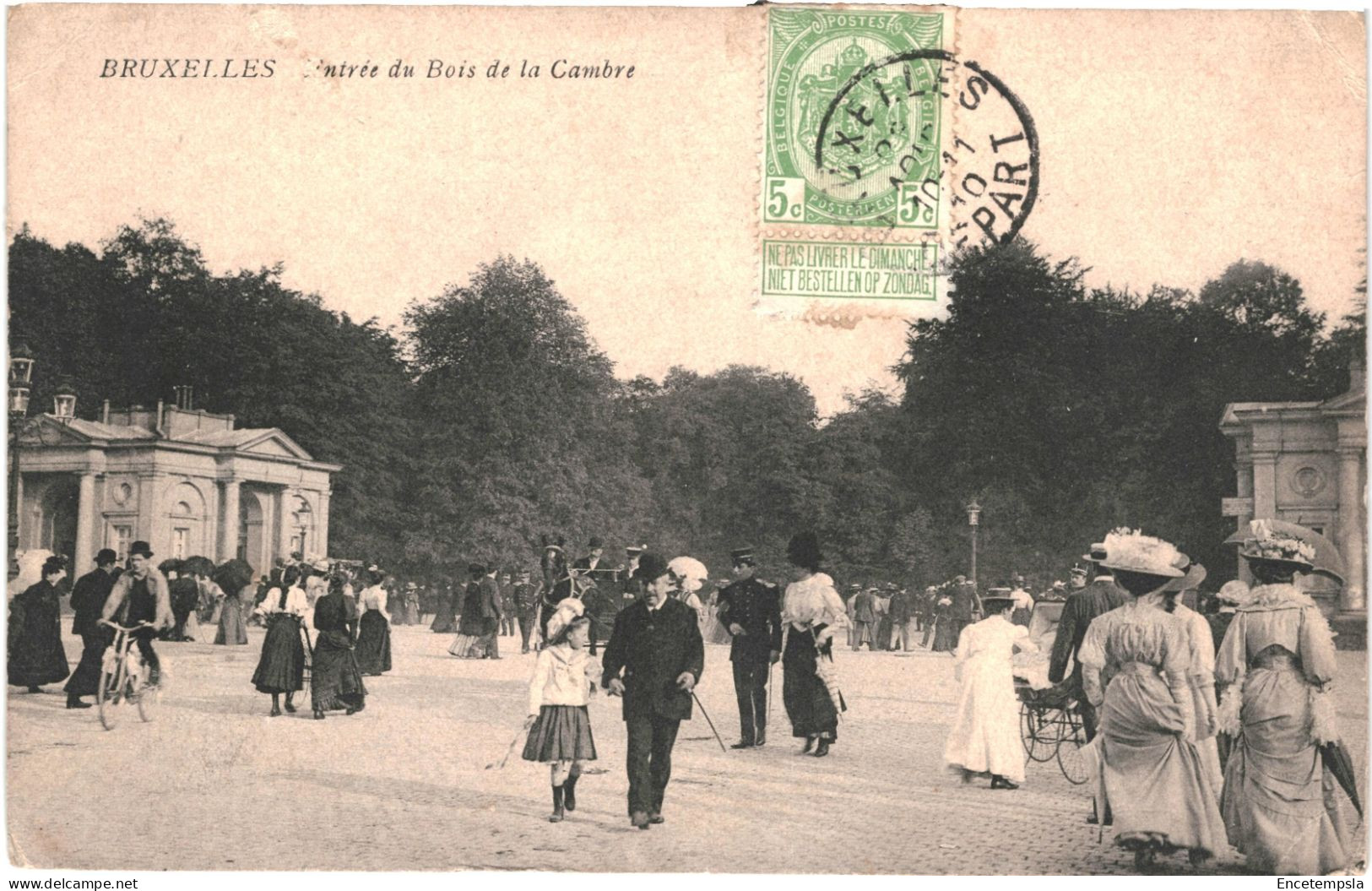 CPA Carte Postale  Belgique Bruxelles  Entrée Du Bois De La Cambre 1910? VM79496 - Forêts, Parcs, Jardins