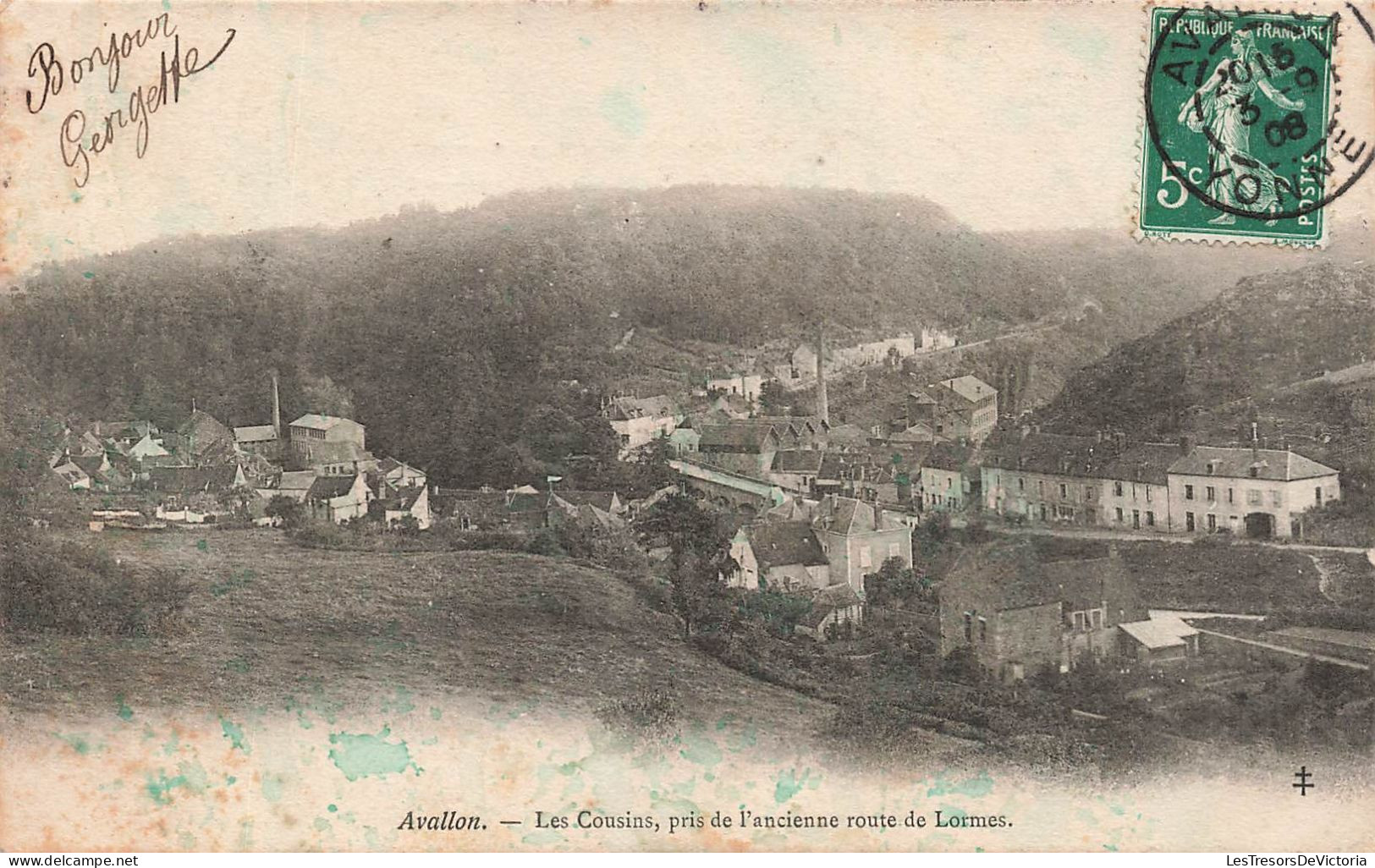 FRANCE - Avallon - Les Cousins, Pris De L'ancienne Route De Lormes - Vue D'ensemble Sur La Ville- Carte Postale Ancienne - Avallon