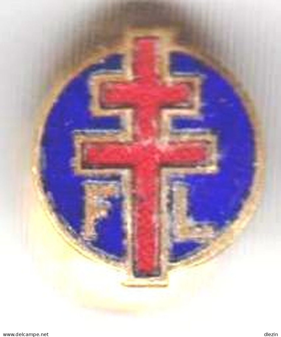 France Libre. 12 X 14 Mm. émail Grand Feu. Insigne De Boutonnière à Patin. - Esercito