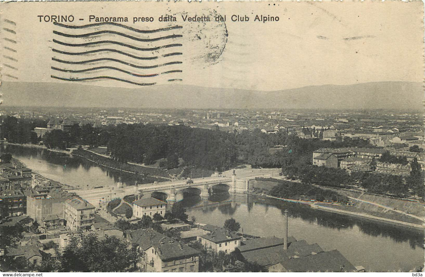 ITALIA TORINO  PANORAMA PRESO DALTA VEDETTA DEL ALPINO - Autres Monuments, édifices