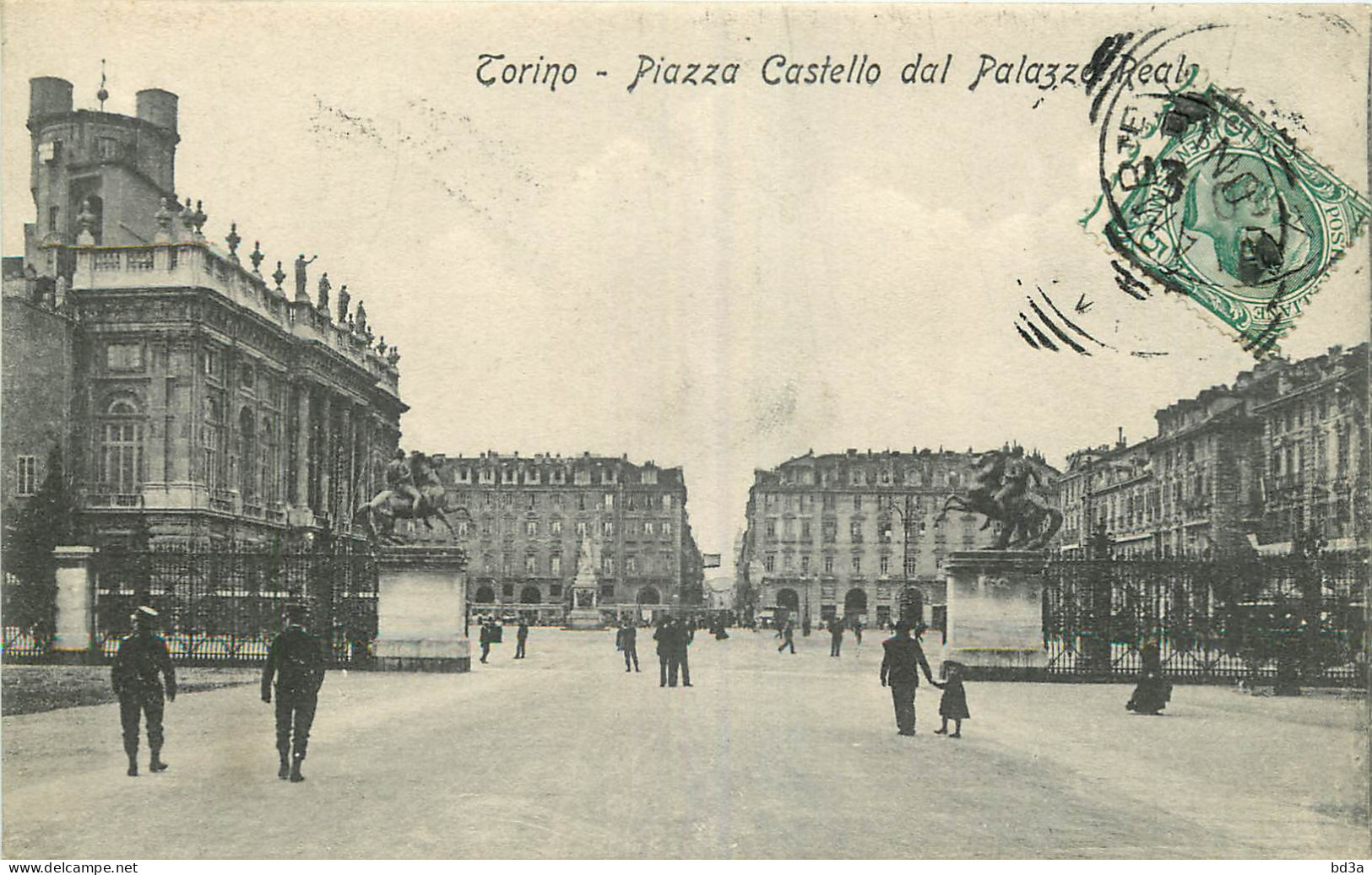 ITALIA TORINO PIAZZA CASTELLO DAL PALAZZO REAL - Piazze