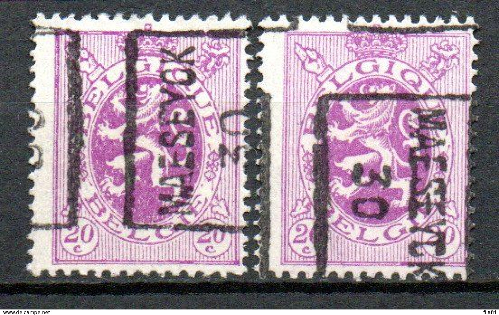 5895 Voorafstempeling Op Nr 281 - MAESEYCK 30 - Positie A & B - Roulettes 1920-29