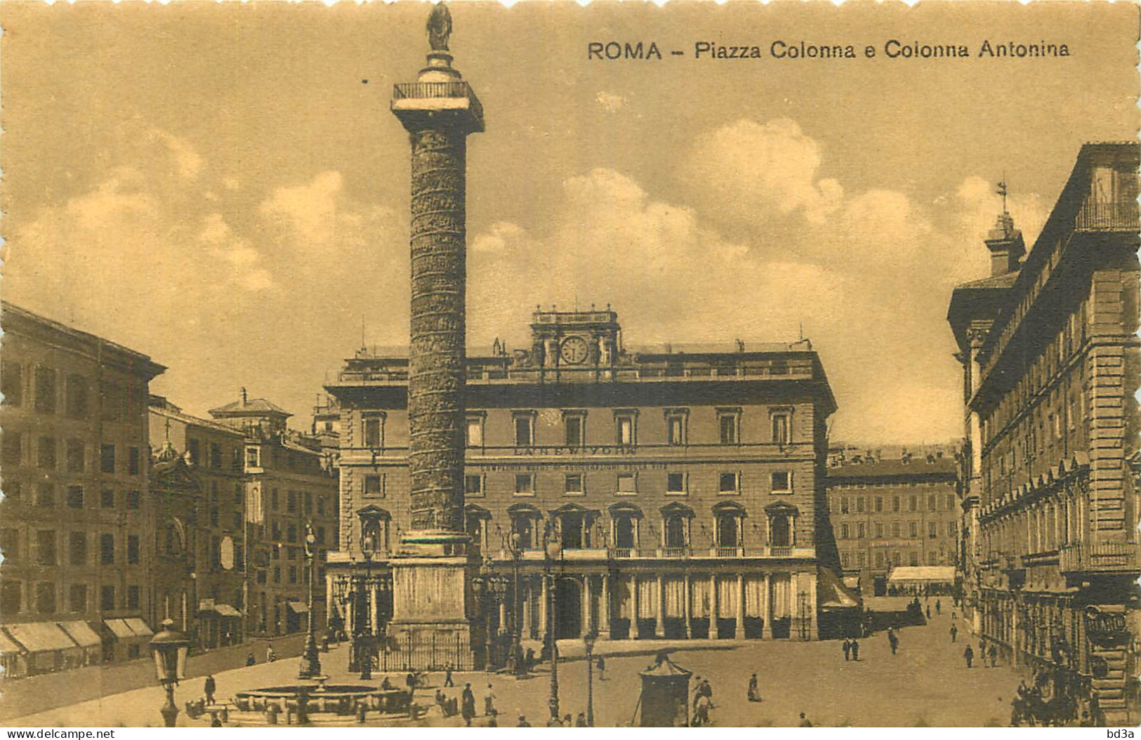 ITALIA  ROMA  PIAZZA COLONNA E COLONNA ANTONINA - Orte & Plätze