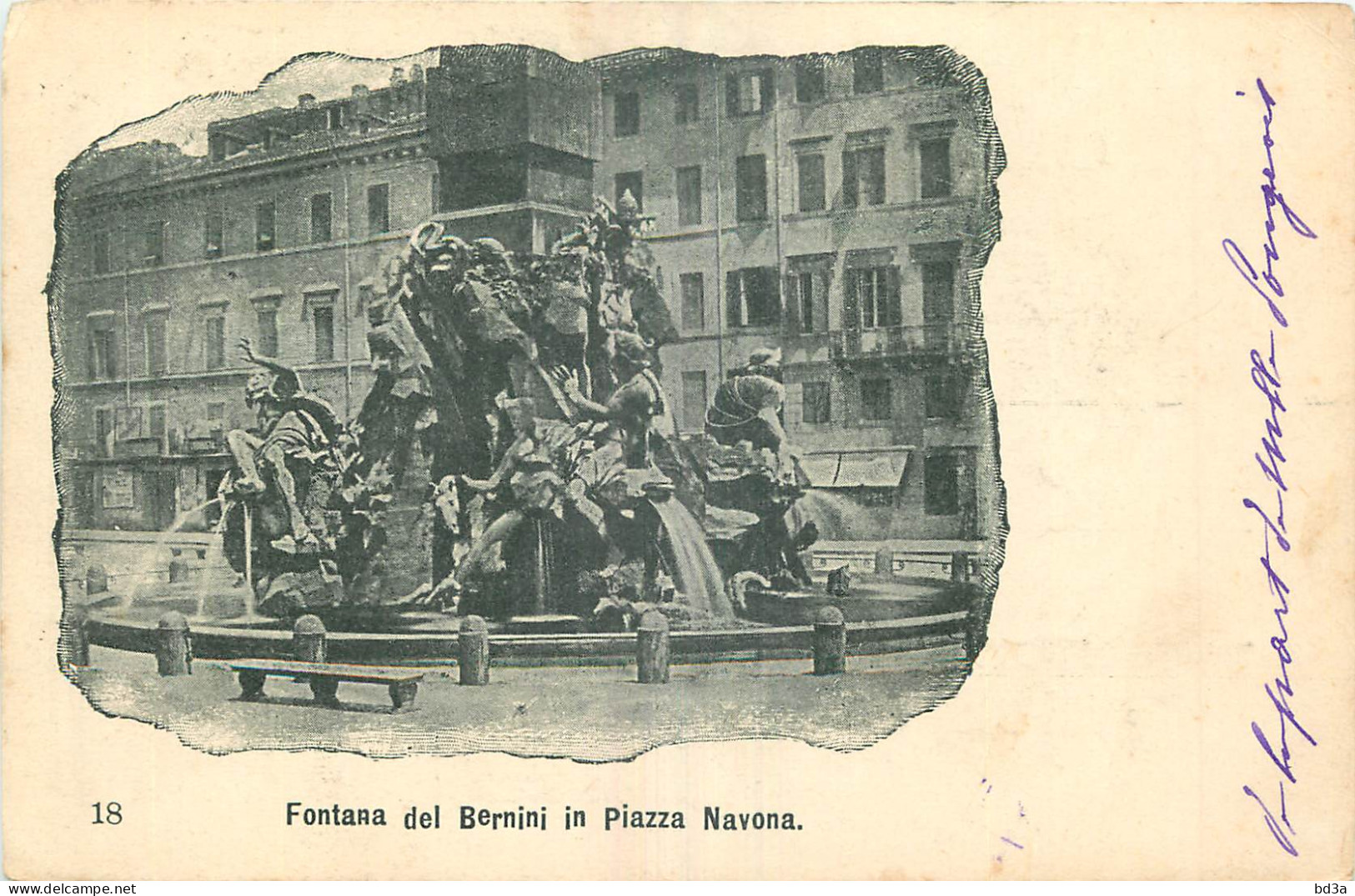 ITALIA  ROMA FONTANA DEL BERNINI IN PIAZZA NAVONA - Orte & Plätze