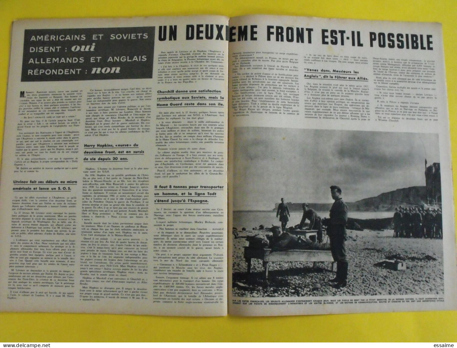 6 revues La semaine de 1942. actualités guerre photos collaboration madagascar jean marais pétain chine crimée inde