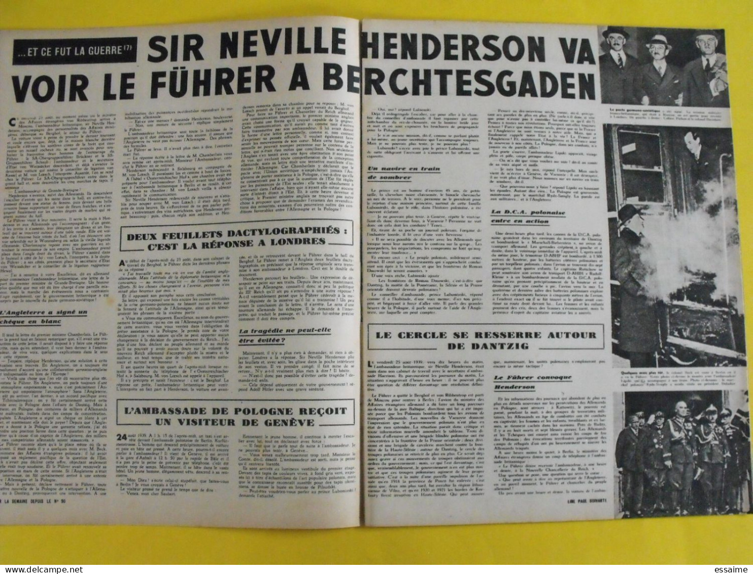 6 revues La semaine de 1942. actualités guerre photos collaboration madagascar jean marais pétain chine crimée inde