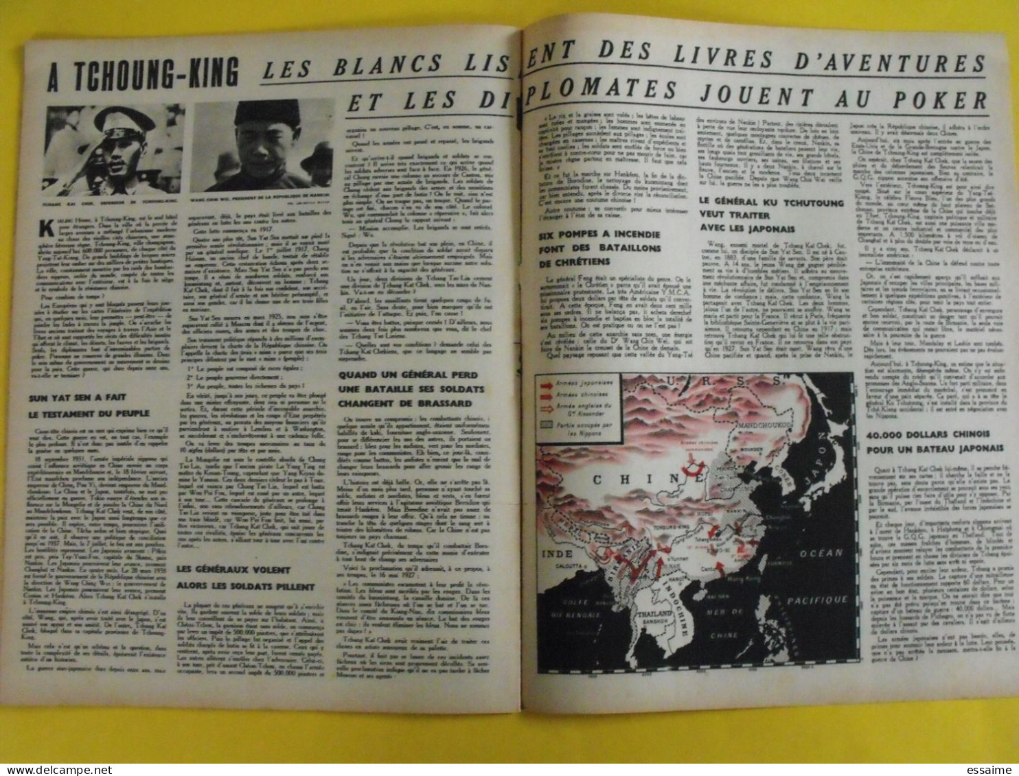 6 revues La semaine de 1942. actualités guerre photos collaboration madagascar jean marais pétain chine crimée inde