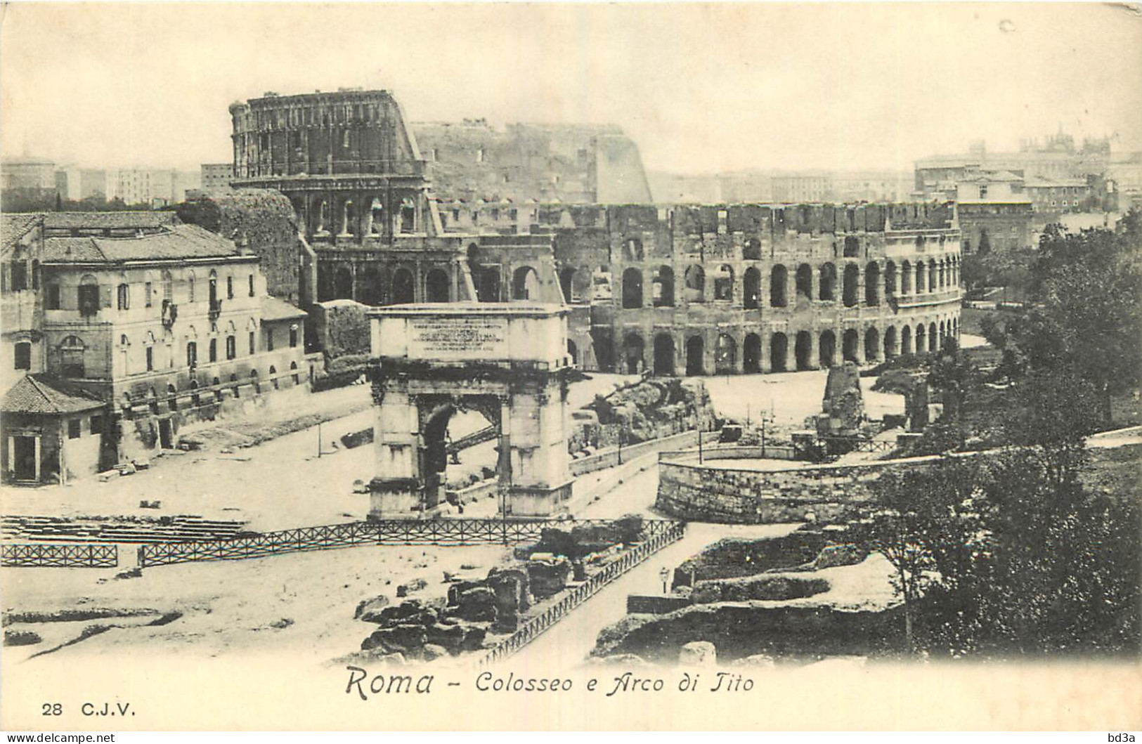 ITALIA  ROMA  COLOSSEO E ARCO DI TITO - Colisée