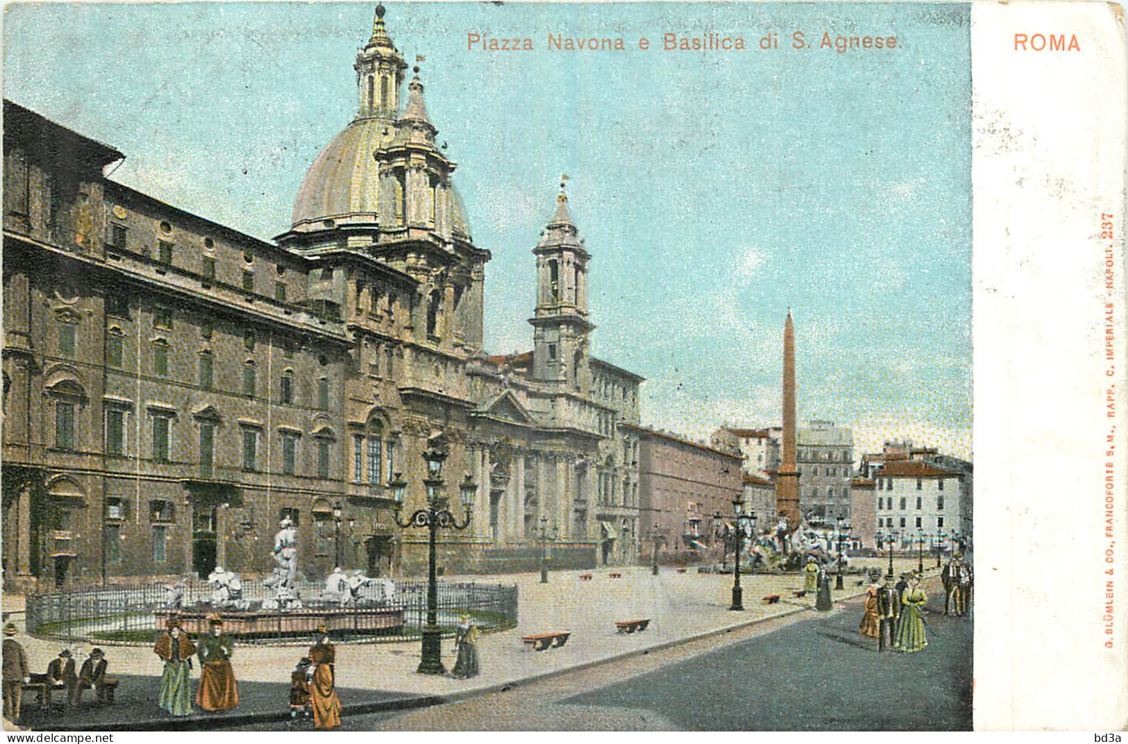 ITALIA  ROMA  PIAZZA NAVONA E BASILICA DI S. AGNESE - Lugares Y Plazas