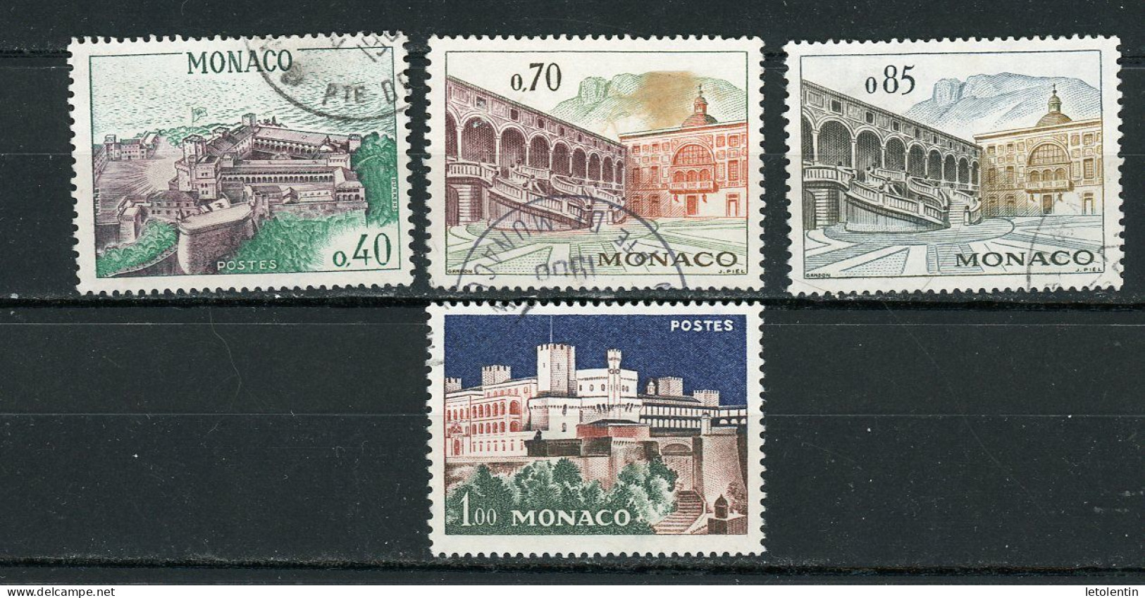 MONACO: - LE PALAIS - N° Yvert 545A+548A+549+550 Obli. - Used Stamps