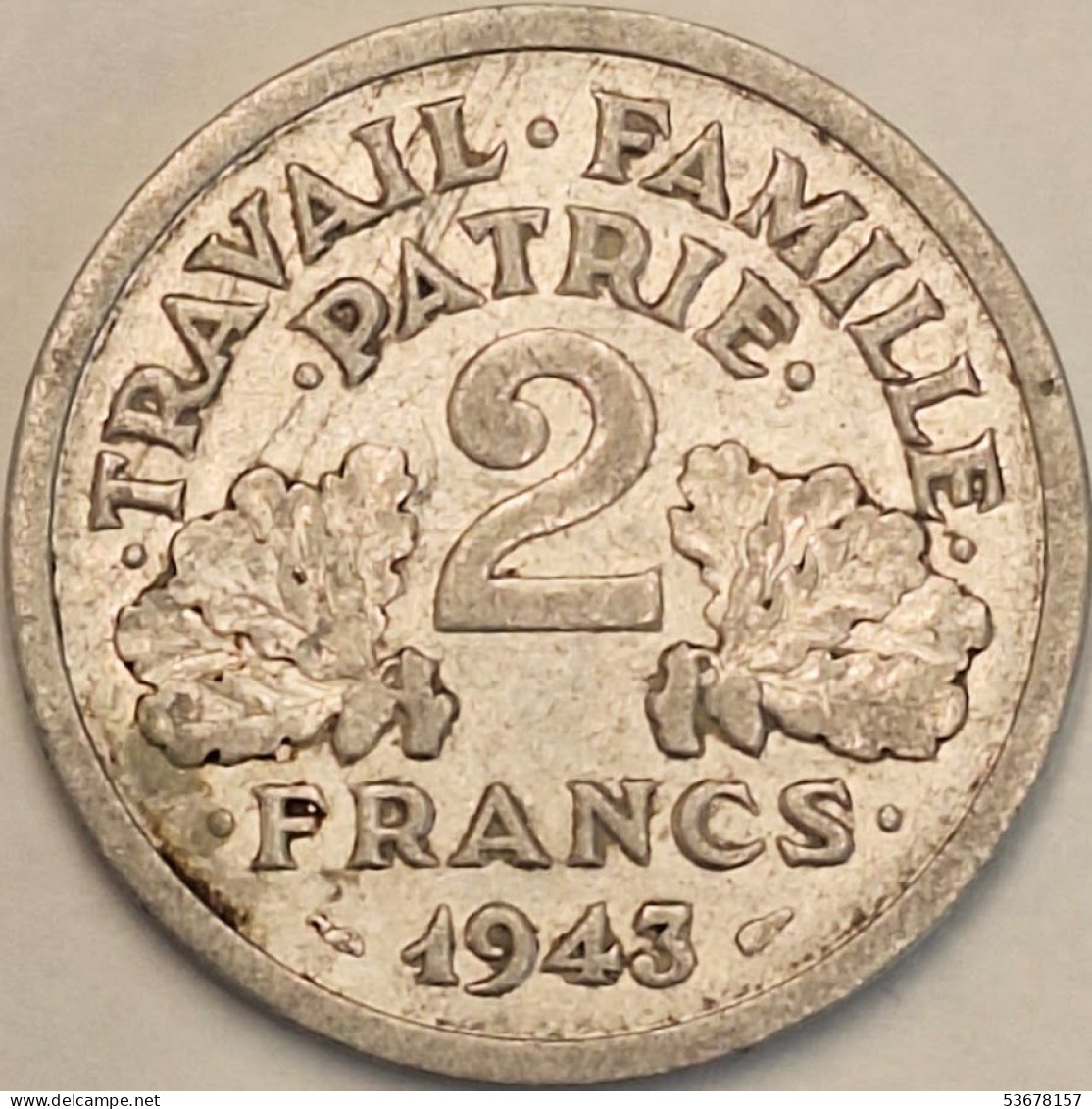 France - 2 Francs 1943, KM# 904.1 (#4113) - 2 Francs