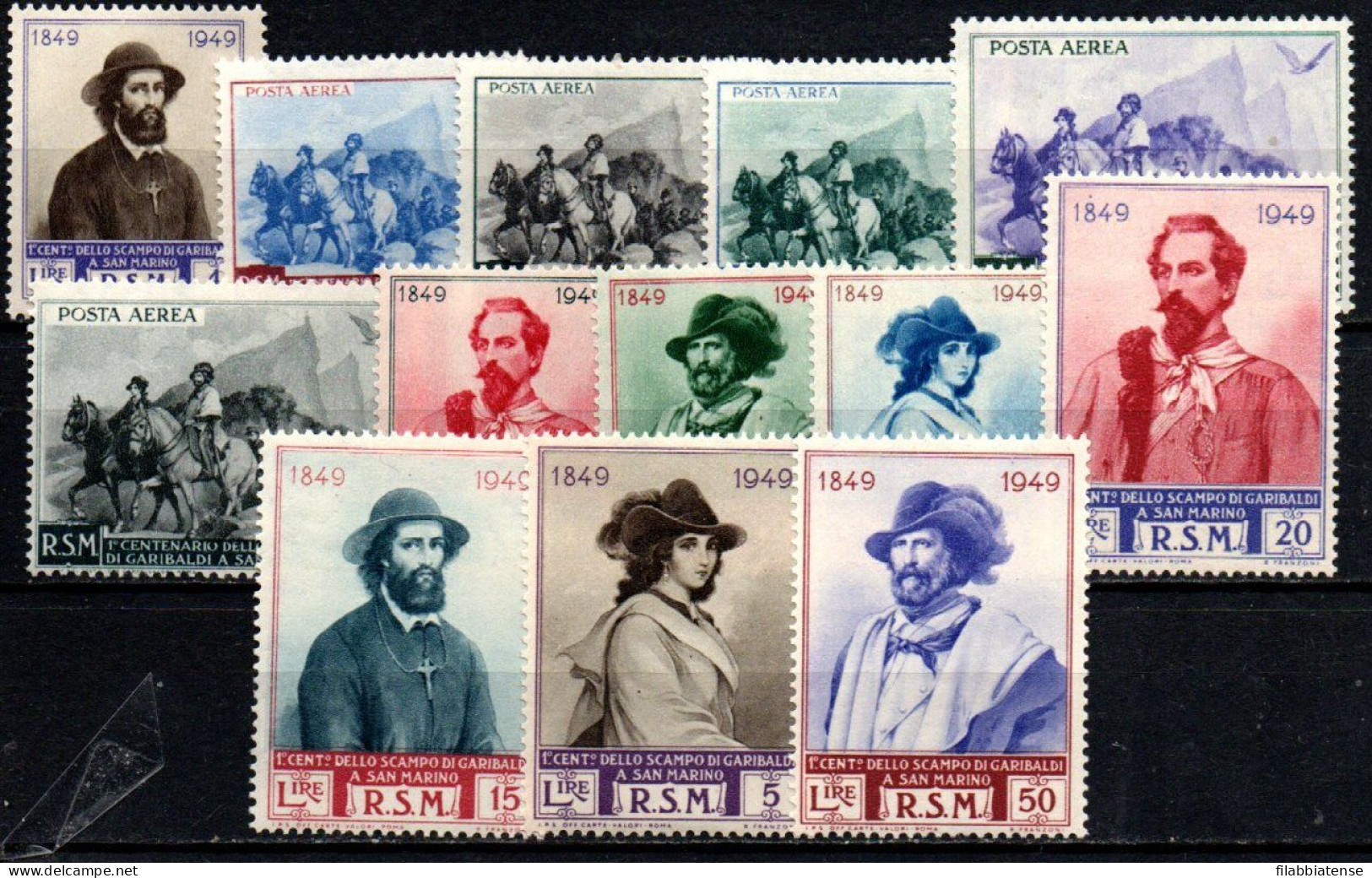1949 - San Marino 358/65 + PA 77/PA 81 Ritirata Di G. Garibaldi   ++++++ - Unused Stamps