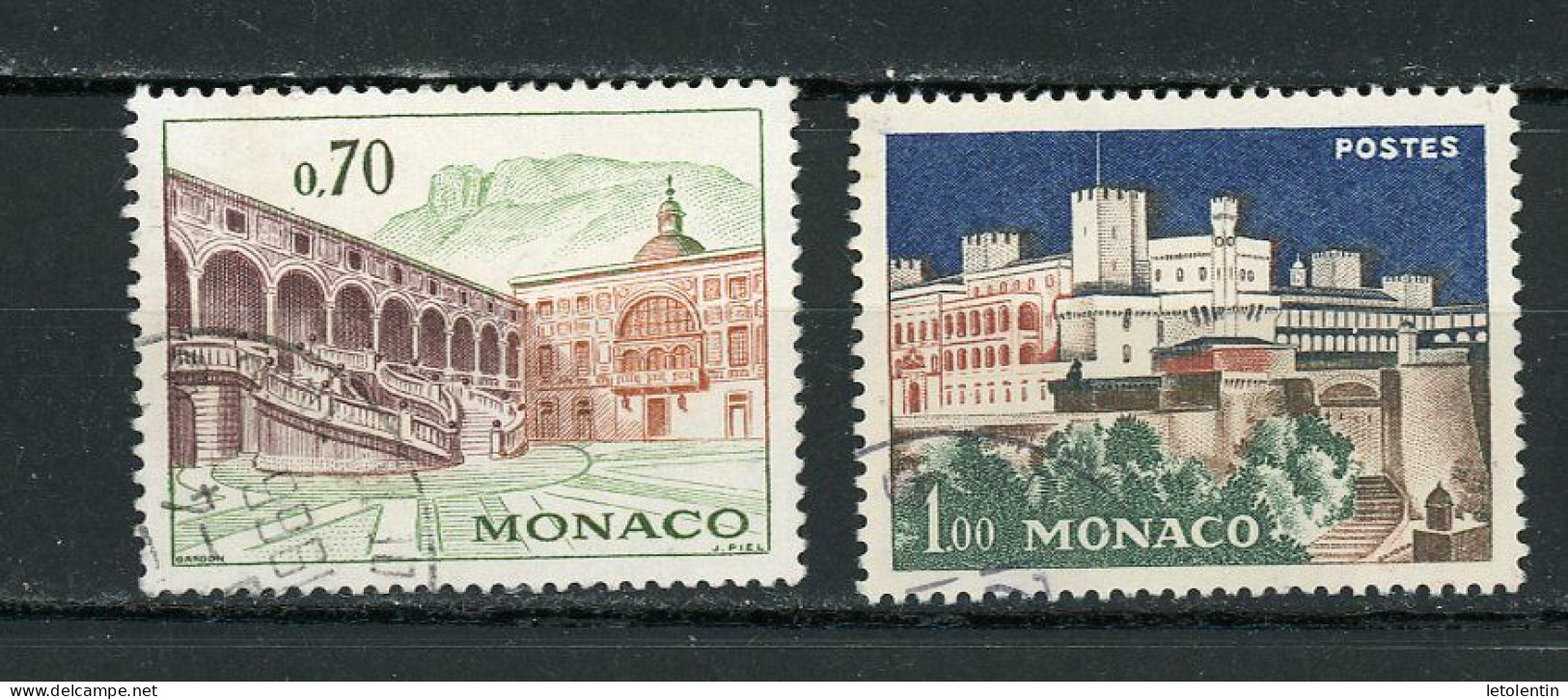 MONACO: - LE PALAIS - N° Yvert 548A+550 Obli. - Used Stamps
