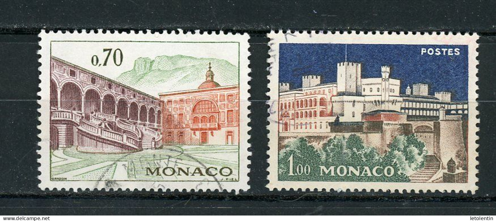 MONACO: - LE PALAIS - N° Yvert 548A+550 Obli. - Used Stamps