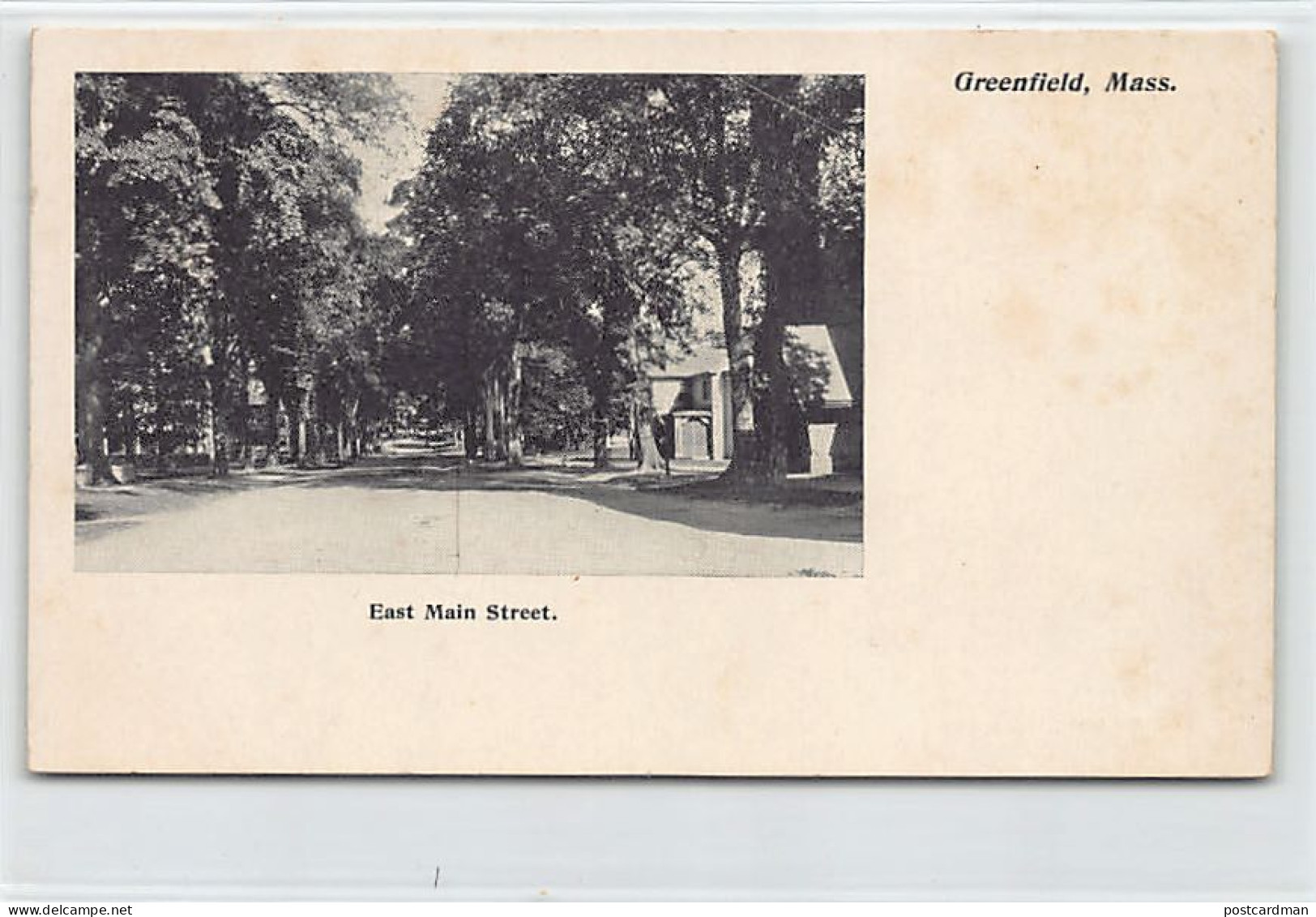 Usa - GREENFIELD (MA) East Main Street - PRIVATE MAILING CARD - Publ. Unknown - Altri & Non Classificati