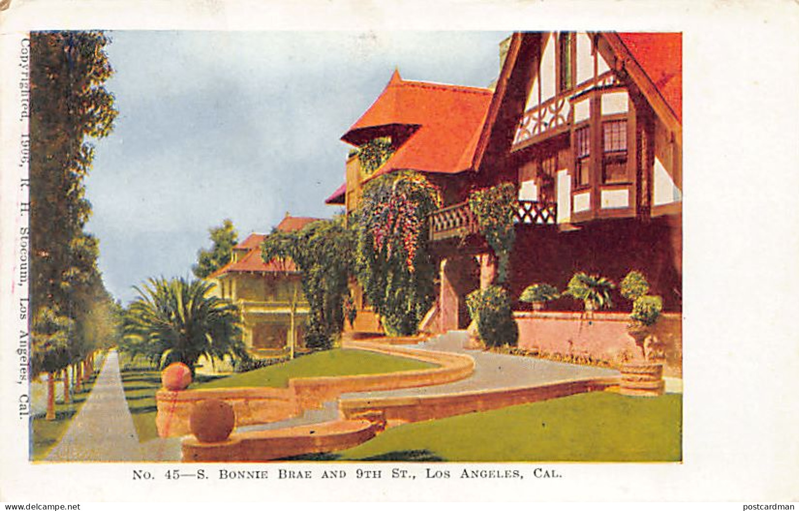Usa - LOS ANGELES (CA) Bonnie Brae And 9th St. - Publ. R. H. Stocoum 45 - Los Angeles